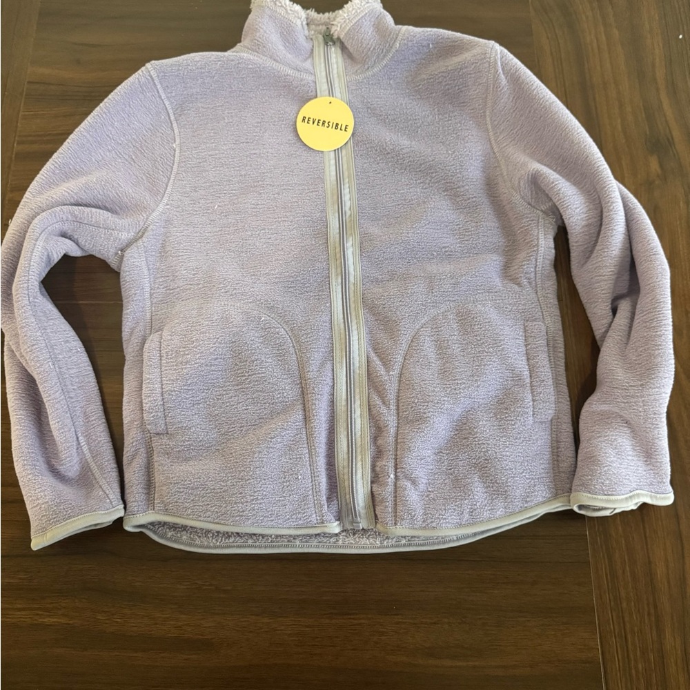 Cali Sport reversible purple fleece jacket size M - Picture 4 of 7